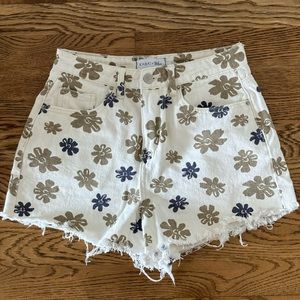 Floral Jean Shorts